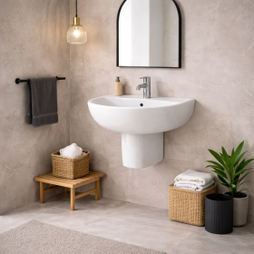RAK Ceramics Lavabo Sospeso Linea Compact 55 cm Bianco
