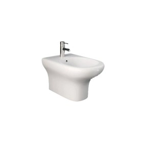 RAK Ceramics Coppia Sanitari Vaso WC e Bidet Sospesi Compact Rimless Colore Bianco con Sedile Incluso