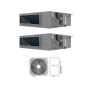 Hec by Haier Climatizzatore Dual Split Canalizzato MP Freematch 18+18 BTU con 3H28WEAFRA Wi-Fi Inverter R-32 Classe A++