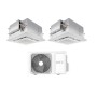 Hec by Haier Climatizzatore Dual Split a Cassetta Freematch 12+24 BTU con 3H28WEAFRA Wi-Fi Inverter R-32 Classe A++
