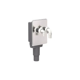 Bonomini Sifone Modello Bibox con Attacco Scarico Ø 40/50 mm e Placca in Acciaio Inox