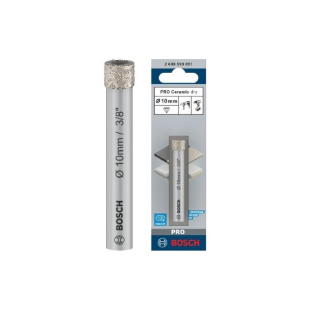 Bosch Punta Pro Ceramic Dry per Trapani/Avvitatori Rotanti per la Foratura di Piastrelle in Ceramica 10x66 mm