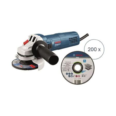 Smerigliatrice Angolare GWS 750 con 200 Mole da Taglio Pro 750W 11000/min Diametro 115mm