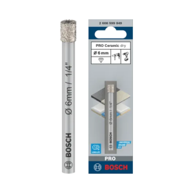 Bosch Punta Diamantata Pro Ceramic Dry 6x66 mm | Megaclima.it
