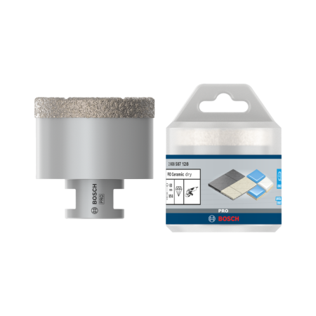 Bosch 1x Fresa Diamantata Corona Pro Ceramic Dry 60x35x22,3 mm per Piccole Smerigliatrici Angolari