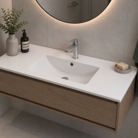 DianFlex Lavabo da Incasso 80x45 cm in Ceramica Bianco Lucido