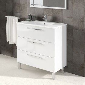DianFlex Mobile da Bagno Athena con 3 Cassetti Colore Bianco Incluso di Specchio 80x57,5 cm