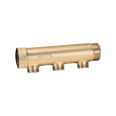 CALEFFI Collettore Coibentato 112 a 2 Vie Interasse 80 mm Per Riscaldamento e Refrigerazione