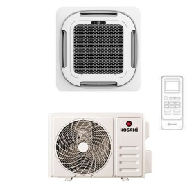 Kosami Climatizzatore Monosplit Cassetta 90x90 Inverter R32 36000 BTU 10.5kW WiFi con Comando e Pompa Condensa
