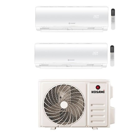 Kosami Climatizzatore Dual Split Paros 12000+12000 BTU con Paros Multi 42-5 Inverter R32 WiFi Classe A++