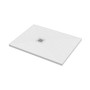 Ercos Piatto Doccia Rettangolare Marmoresina Altezza 3cm Misura 100x80 cm Foro Scarico 90mm Griglia Inox Inclusa
