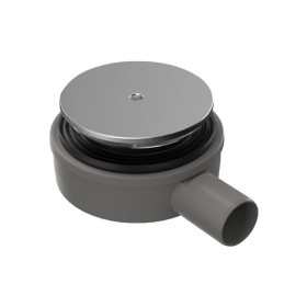 Bonomini Sifone Doccia Filo Pavimento Micro Lux Ribassato Foro 90mm Coperchio ABS 120mm Flangia Acciaio Inox