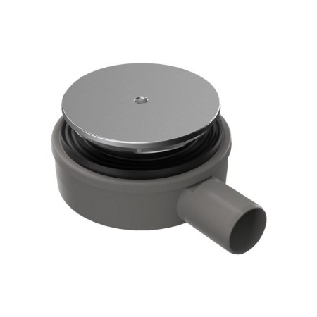 Bonomini Sifone Doccia Filo Pavimento Micro Lux Ribassato Foro 90mm Coperchio ABS 120mm Flangia Acciaio Inox