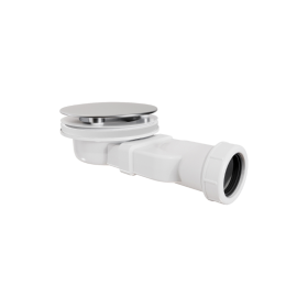 Damast Piletta in PP Bianco 90 mm Ultra Ribassata Filo-Pavimento per Piatto Doccia - 18391