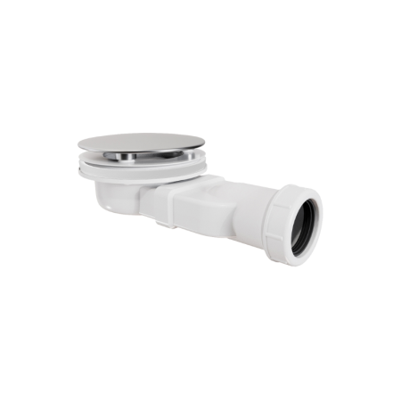Damast Piletta in PP Bianco 90 mm Ultra Ribassata Filo-Pavimento per Piatto Doccia - 18391