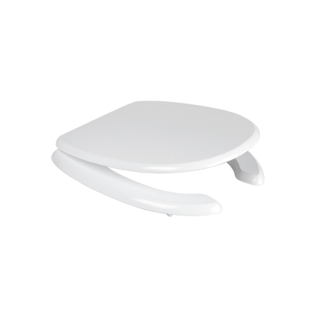 Damast Coprivaso WC in MDF Bianco per WC Disabili con Attacco Universale e Kit Fissaggio - 12455