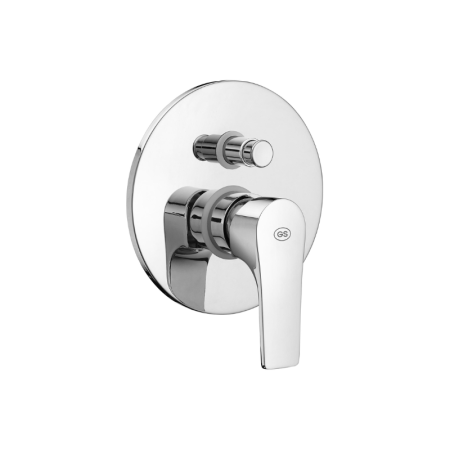 Gs Rubinetterie Miscelatore Monocomando da Incasso Per Vasca con Deviatore Incorporato Serie Slim Cromato - 2459