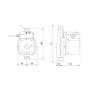 Grundfos Circolatore Pompa per aumento pressione domestica UPA 15-120 con pressostato per avvio automatico Disegno tecnico