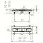 Scarico doccia LIV Telaio in plastica griglia STANDARD / CUSTOM 450 mm disegno tecnico