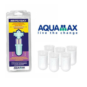 Aquamax Ricarica di Polifosfati per Filtro Anticalcare Maxpolyquick 6 Cartucce
