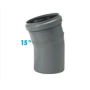 Curva 15° polipropilene diametro 40 mm Innesto