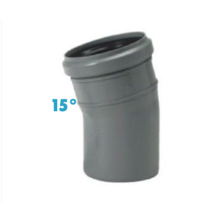 Curva 15° polipropilene diametro 32 mm Innesto