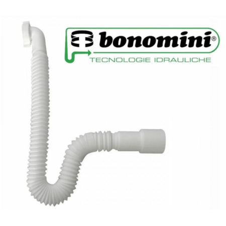 Bonomini Tubo di Scarico Jolly Flex con Attacco Curvo Varie Dimensioni  1"1/4 - 1"1/2