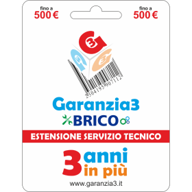 GARANZIA 3 Brico - Estensione Del Servizio Tecnico Fino A 500,00 Euro
