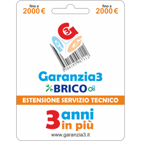 GARANZIA 3 Brico - Estensione Del Servizio Tecnico Fino A 2000,00 Euro