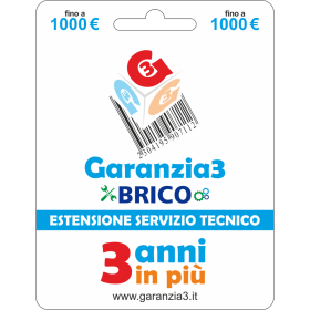 GARANZIA 3 Brico - Estensione Del Servizio Tecnico Fino A 1000,00 Euro