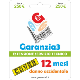 Garanzia 3 Cover - Estensione Del Servizio Tecnico Fino A 250,00 Euro