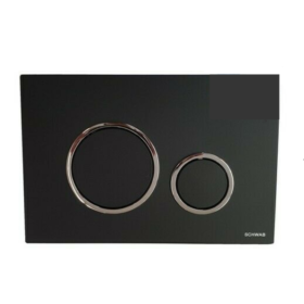 Placca Schwab Vela Nero/Cromo - P47-0202-0250
