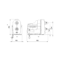 Grundfos Elettropompa Autoadescante Scala2 Integrato Per Aumento Pressione Dell'Acqua disegno tecnico