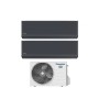 Panasonic Climatizzatore Dual Split Etherea Dark 12+12 Con CU-2Z50TBE Inverter R-32 Wi-Fi Classe A++