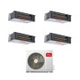 TCL Climatizzatore Quadri Split Canalizzato 9+12+12+12 con MT4250 Inverter R-32 Classe A++