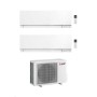 Mitsubishi Climatizzatore Dual Split Kirigamine Zen MSZ-EF Bianco 9+9 con MXZ-2F53VF Inverter R32 WiFi Classe A+++