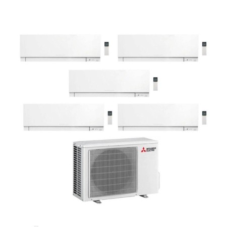 Mitsubishi Climatizzatore Penta Split Kirigamine Zen MSZ-EF Bianco 9+9+12+12+12 con MXZ-5F102VF Inverter R32 WiFi Classe A++