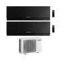 Mitsubishi Climatizzatore Dual Split Kirigamine Zen MSZ-EF Nero 9+12 con MXZ-2F53VF Inverter R32 WiFi Classe A+++