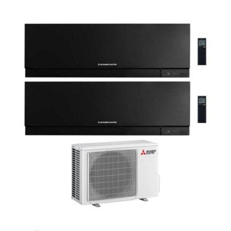 Mitsubishi Climatizzatore Dual Split Kirigamine Zen MSZ-EF Nero 9+12 con MXZ-2F53VF Inverter R32 WiFi Classe A+++