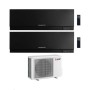 Mitsubishi Climatizzatore Dual Split Kirigamine Zen MSZ-EF Nero 9+12 con MXZ-2F53VF Inverter R32 WiFi Classe A+++