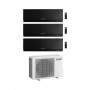 Mitsubishi Climatizzatore Trial Split Kirigamine Zen MSZ-EF Nero 9+9+12 con MXZ-3F54VF Inverter R32 WiFi Classe A+++