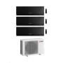 Mitsubishi Climatizzatore Trial Split Kirigamine Zen MSZ-EF Nero 9+9+18 con MXZ-3F54VF Inverter R32 WiFi Classe A+++
