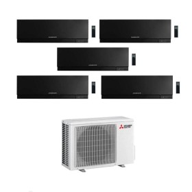 Mitsubishi Climatizzatore Penta Split Kirigamine Zen MSZ-EF Nero 9+9+9+9+18 con MXZ-5F102VF Inverter R32 WiFi Classe A++