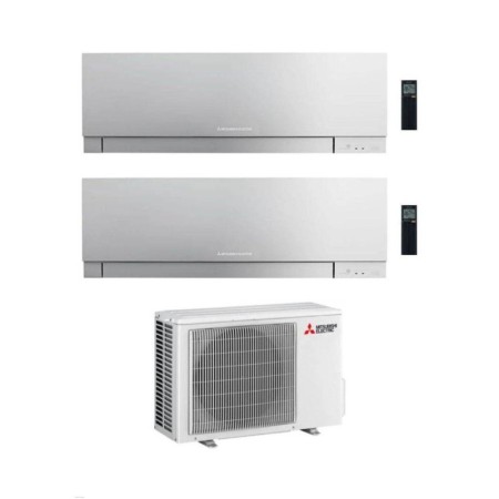 Mitsubishi Climatizzatore Dual Split Kirigamine Zen MSZ-EF Silver 9+9 con MXZ-2F42VF Inverter R32 WiFi Classe A+++