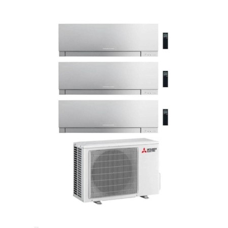 Mitsubishi Climatizzatore Trial Split Kirigamine Zen MSZ-EF Silver 9+9+18 con MXZ-3F54VF Inverter R32 WiFi Classe A+++