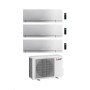 Mitsubishi Climatizzatore Trial Split Kirigamine Zen MSZ-EF Silver 9+9+18 con MXZ-3F54VF Inverter R32 WiFi Classe A+++