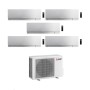 Mitsubishi Climatizzatore Penta Split Kirigamine Zen MSZ-EF Silver 9+9+9+9+9 con MXZ-5F102VF Inverter R-32 Wi-Fi Classe A++