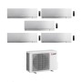 Mitsubishi Climatizzatore Penta Split Kirigamine Zen MSZ-EF Silver 9+12+12+12+12 con MXZ-5F102VF Inverter R-32 Wi-Fi Classe A++