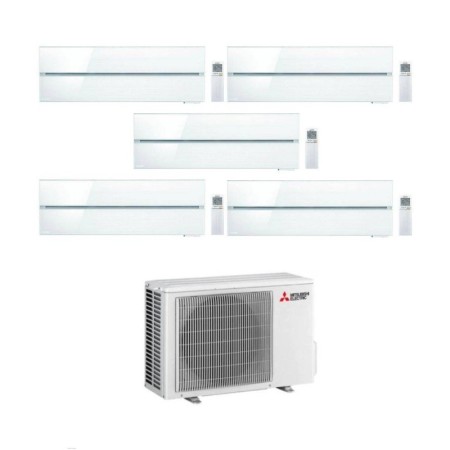 Mitsubishi Climatizzatore Penta Split Kirigamine MSZ-LN Bianco 9+9+9+12+12 con MXZ-5F102VF Inverter R-32 Wi-Fi Classe A++