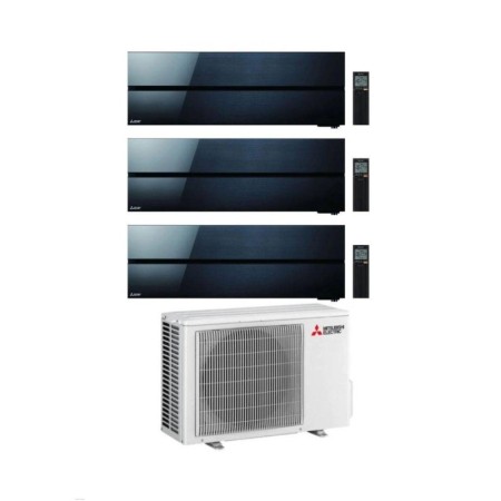 Mitsubishi Climatizzatore Trial Split Kirigamine MSZ-LN Nero 9+9+12 con MXZ-3F54VF3 Inverter R-32 Wi-Fi Classe A+++